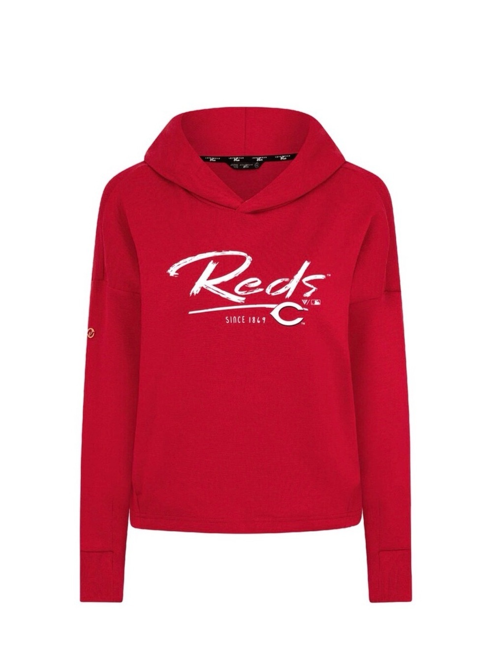 Levelweat Reds Script Logo Cowl Sweatshirt - Reds small